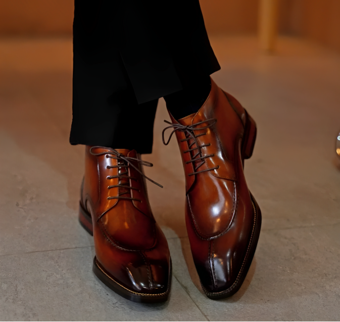 Bottes d'Exception en Cuir - Élégance, Lux et Confort