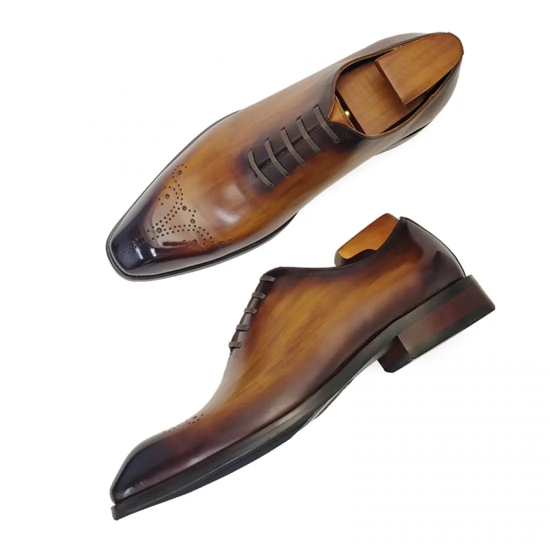 Chaussures Oxford Homme en Cuir Véritable – Style Wingtip Classique & Confort Premium